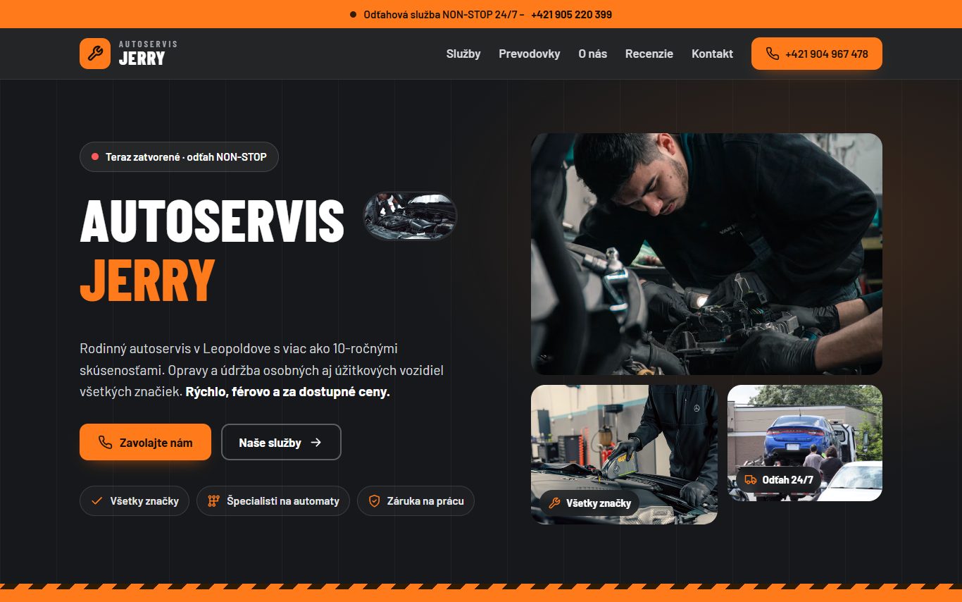 Web Autoservisu Jerry